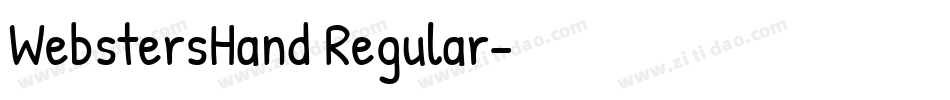 WebstersHand Regular字体转换